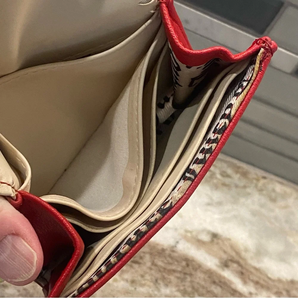 Juicy Couture Red Studded Crown Wallet w/ Chain